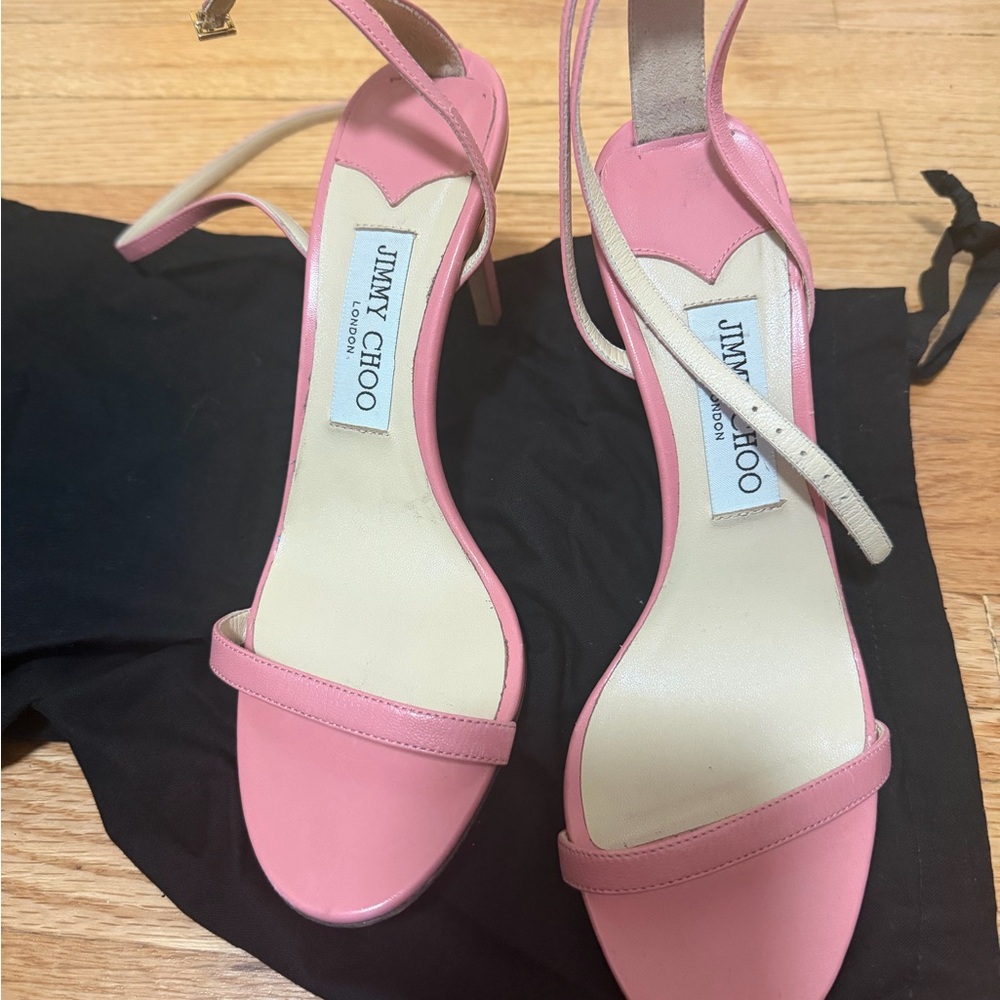 Jimmy Choo Pink Strappy Heels